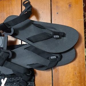 Black Teva sandals
